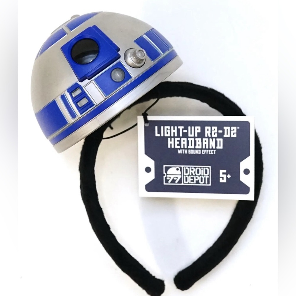 New Disney Star Wars Galaxy's Edge Droid Depot R2-D2 Light Headband W/ Sound